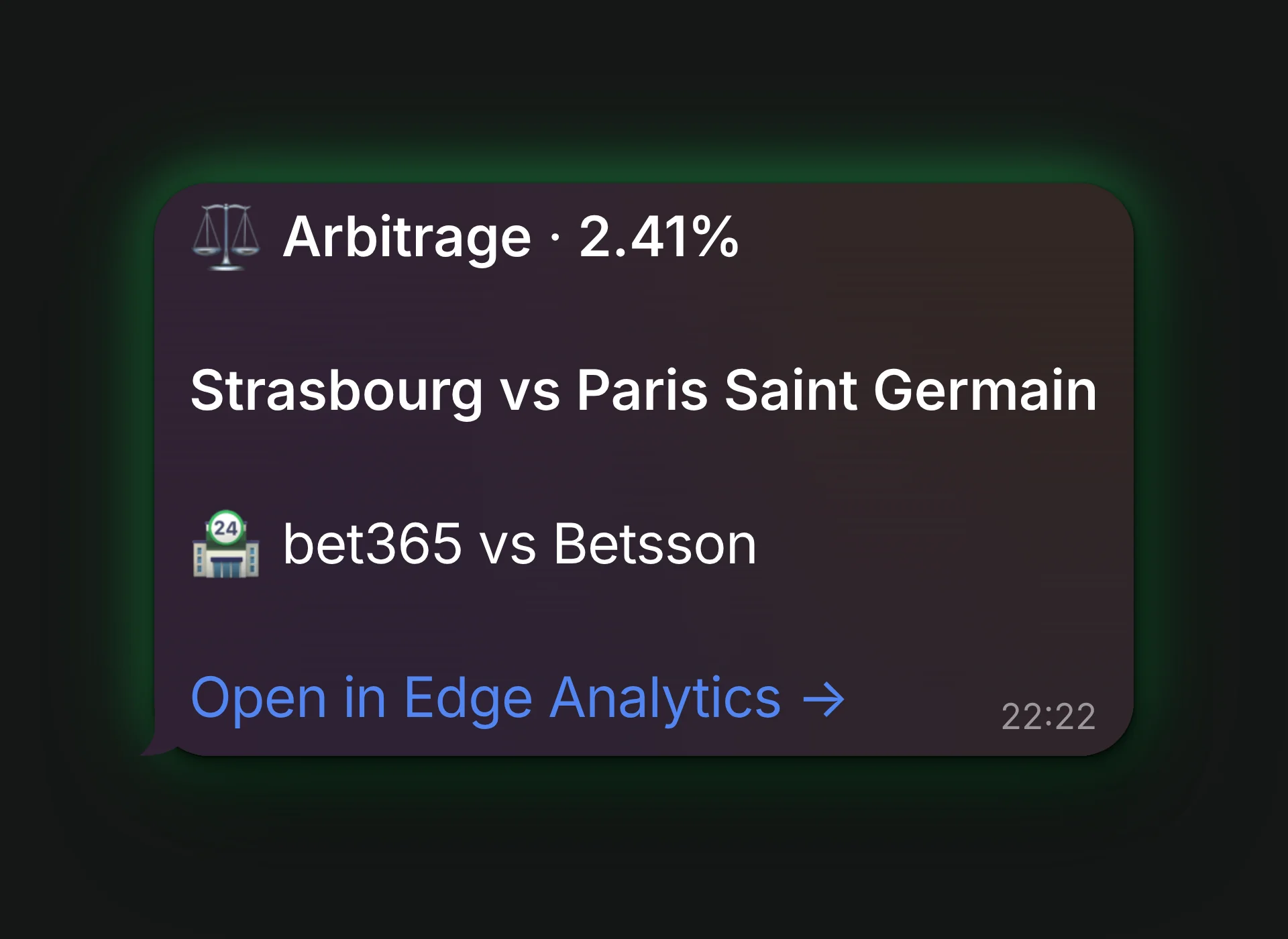 Notis om ett arbitrage: Strasbourg mot Paris Saint Germain
