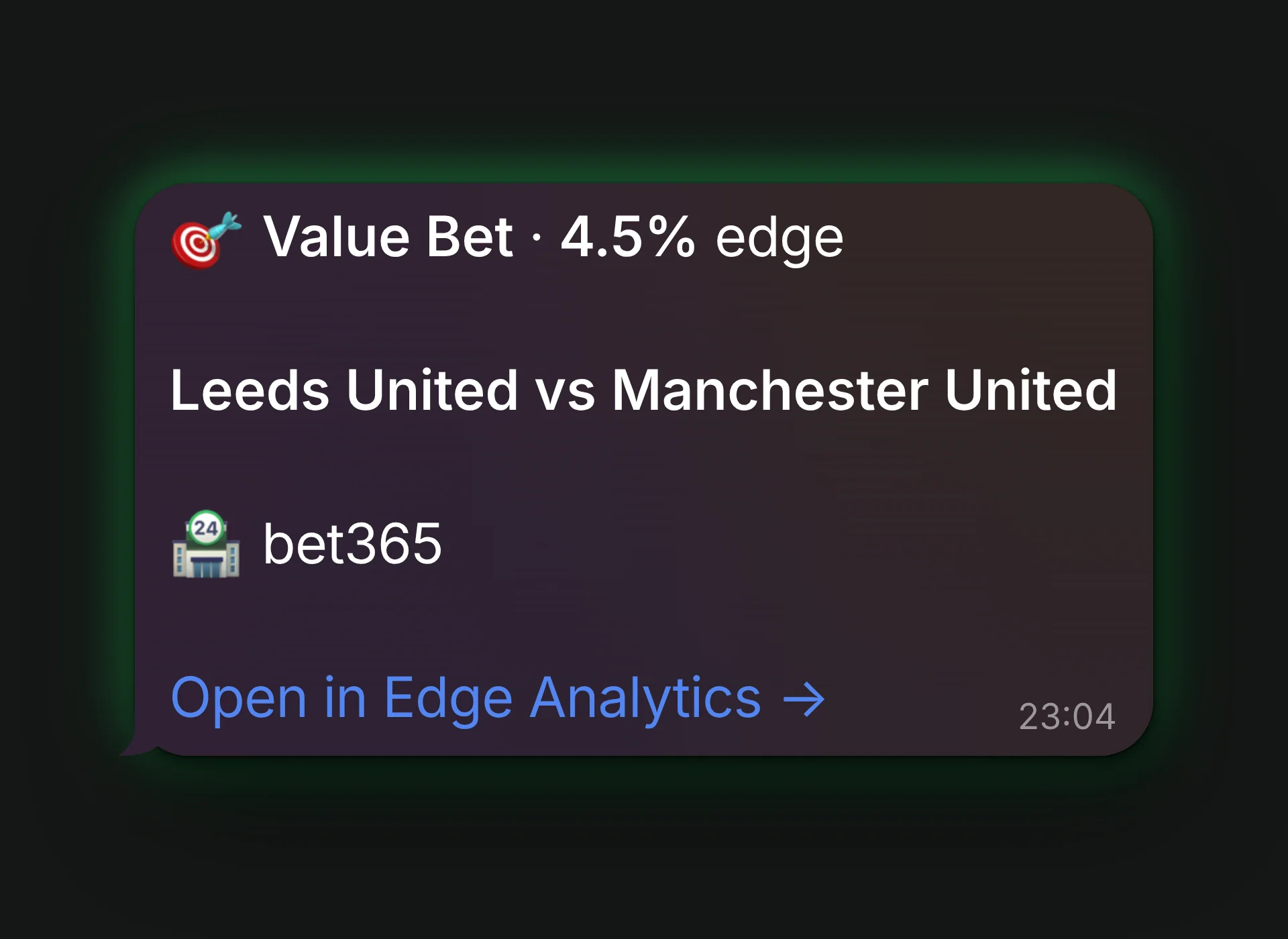 Notis om ett value bet: Leeds United mot Manchester United